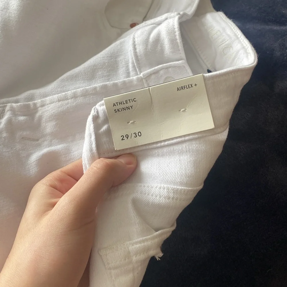 WHITE RIPPED JEANS SMALL 29X30 - Picture 6 of 6